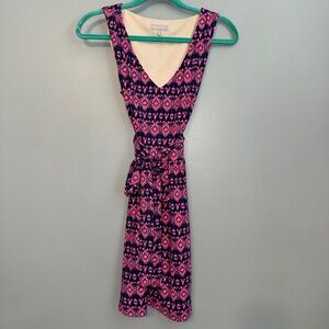 EUC Ellie Kai Geometric Print Sleeveless Shift Dress Size 0